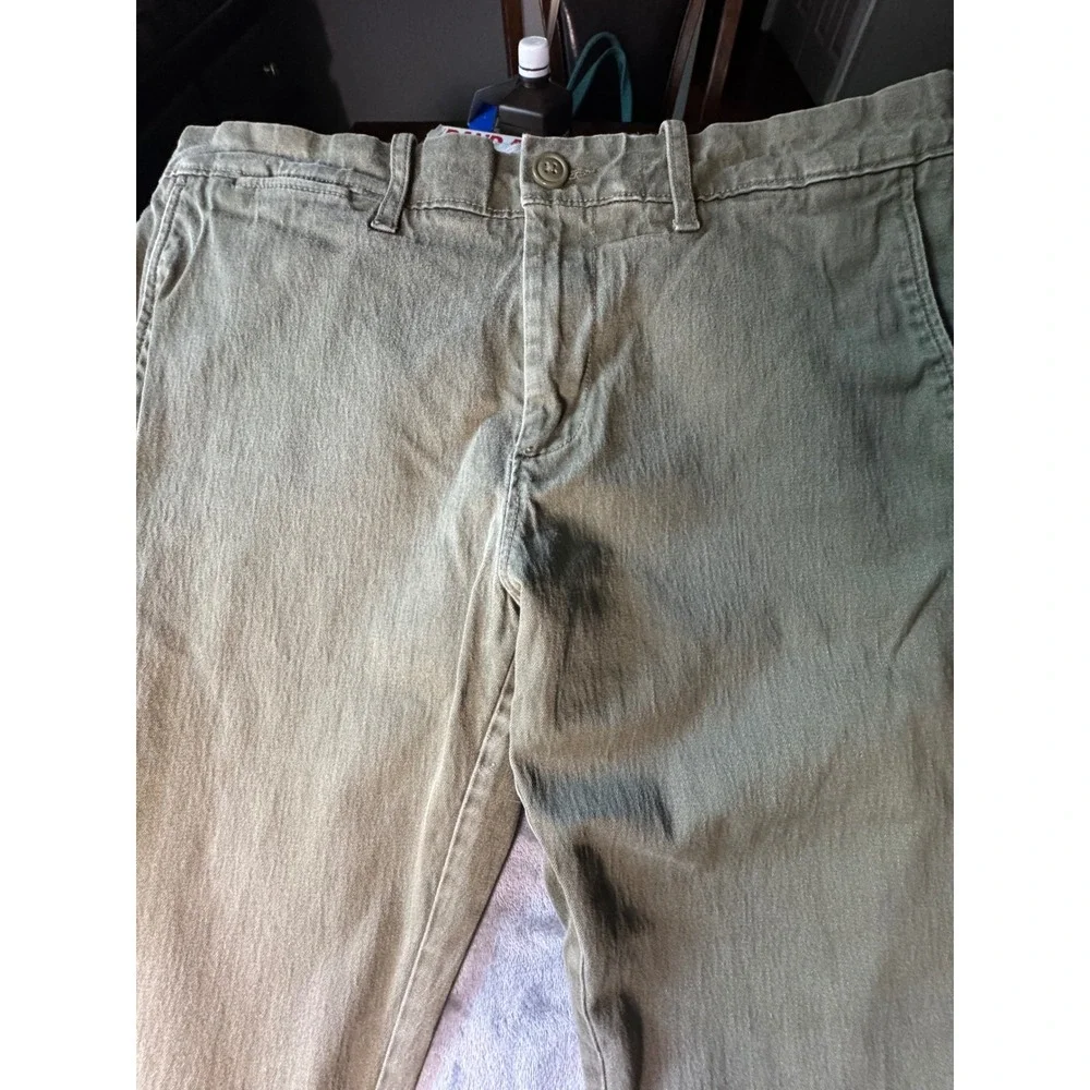 J.Crew 484 Slim Fit Stretch Chino Pants Olive Green 30x30 Mens Casual Trousers